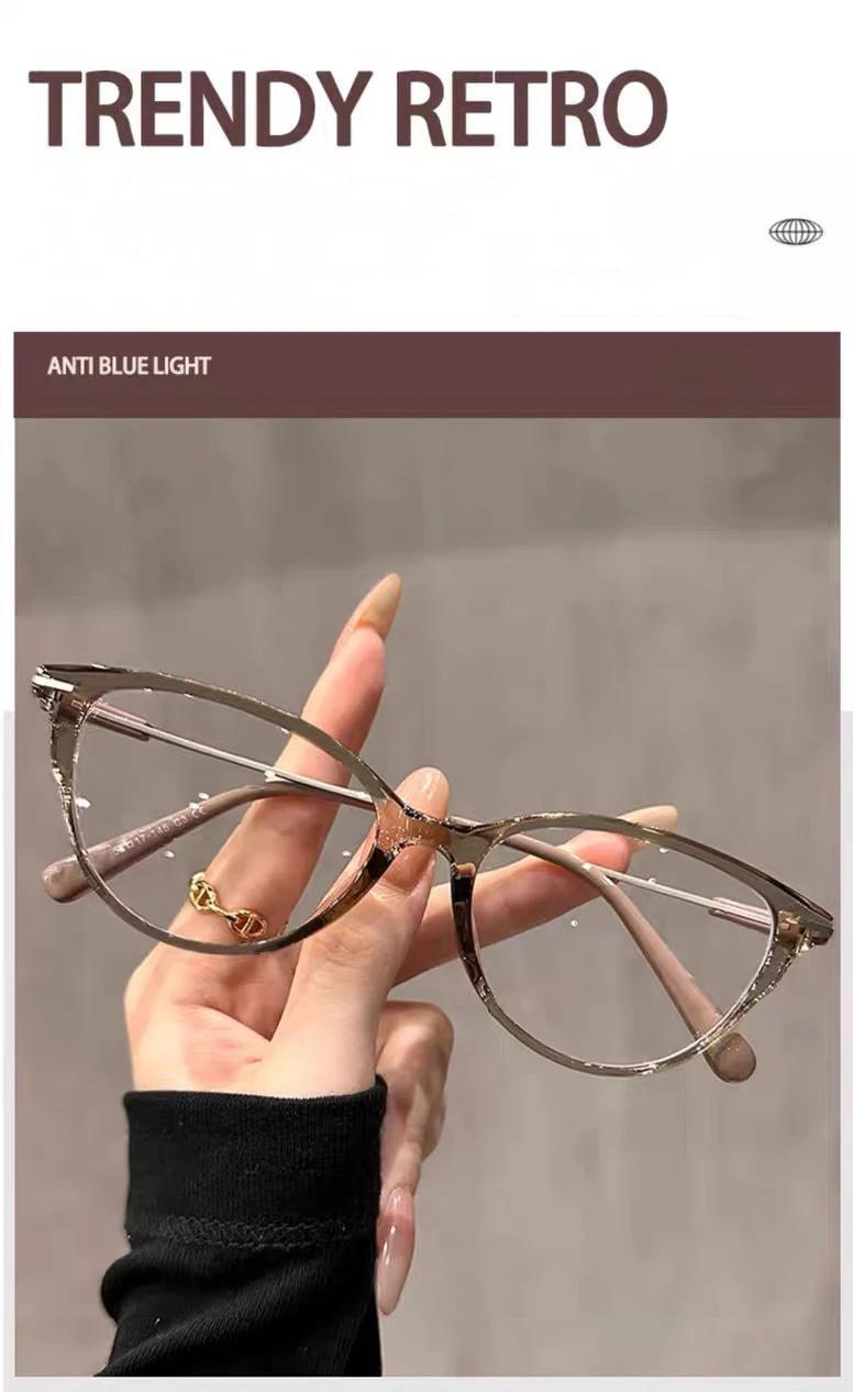 Ultralight Hd Cat-eye Reading Glasses For Women's Anti-blue Light Fashion Young Middle-aged And Elderly Goggles