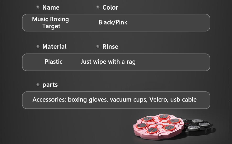 Music Boxing Machine, Smart Bluetooth Boxing Trainer Machine with Gloves, Adjustable Speed Boxing Wall Mount Machine for Kids Adults, Boxing Workout Equipment Target for Home, Office, Gym