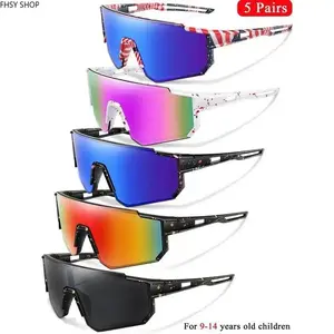 2026 Popular Youth Performance Sunglasses 3-Pack, UV Shield Eyewear for Boys and Girls, Comfortable Sports Goggles for Running, Cycling, Baseball Games & Ski Trips