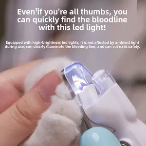 Aiwo Pet LED Electric Nail Grinder & Clippers for Dogs and Cats - Professional Pet Grooming Claw Care Tool