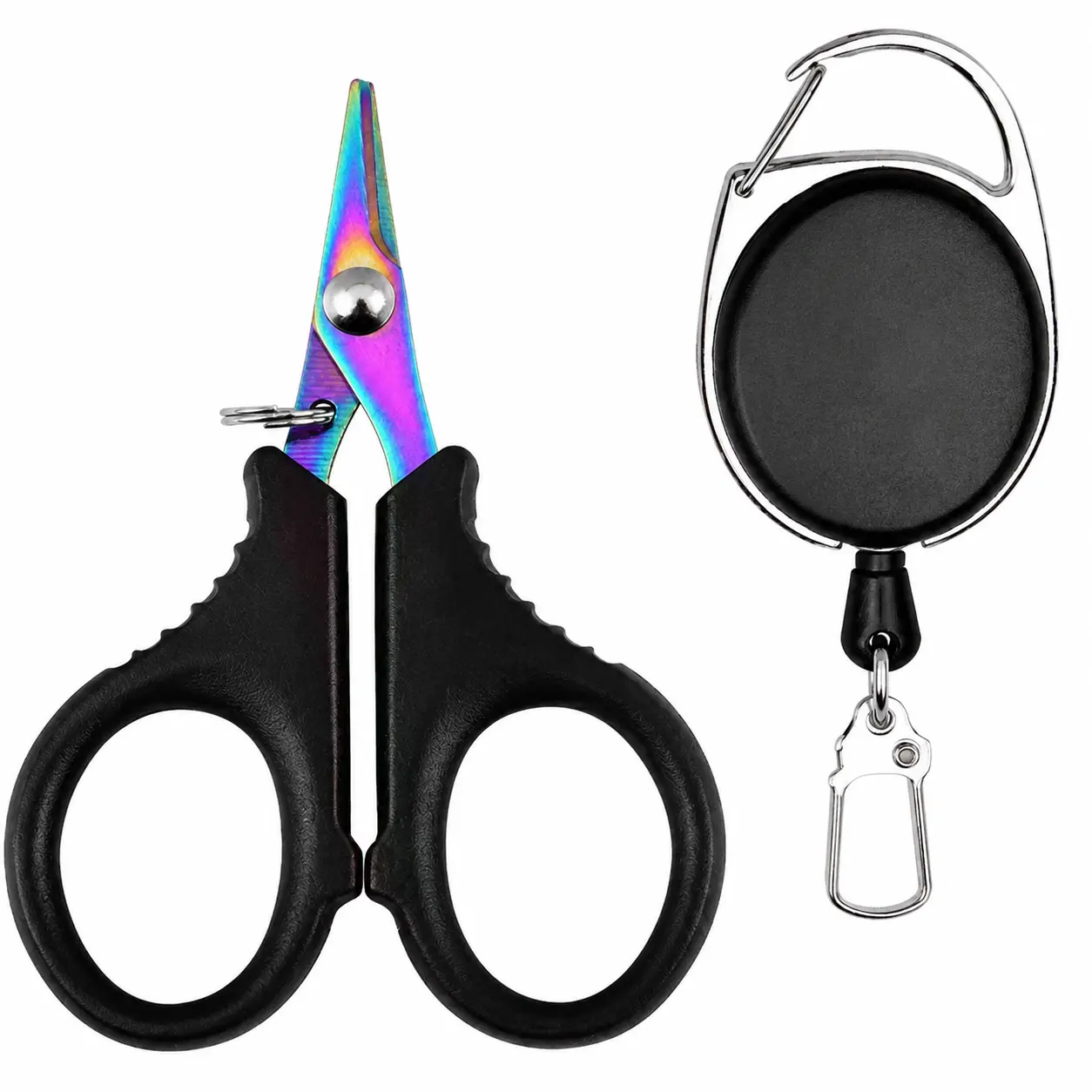 Heavy-Duty Titanium-Coated Fishing Scissors for Cutting PE, Nylon, and Monofilament Lines—Precision Multi-Function Tool for Anglers, Tackle Maintenance, and General Outdoor Use