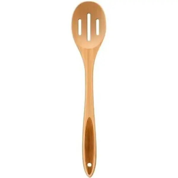 Slotted Cooking Spoon, 12.5" Large  Serving Spoons for Mixing Stirring draining,  Slotted Spoon for Nonstick Kitchen Utensils Tableware Wooden Scoop Spoon.