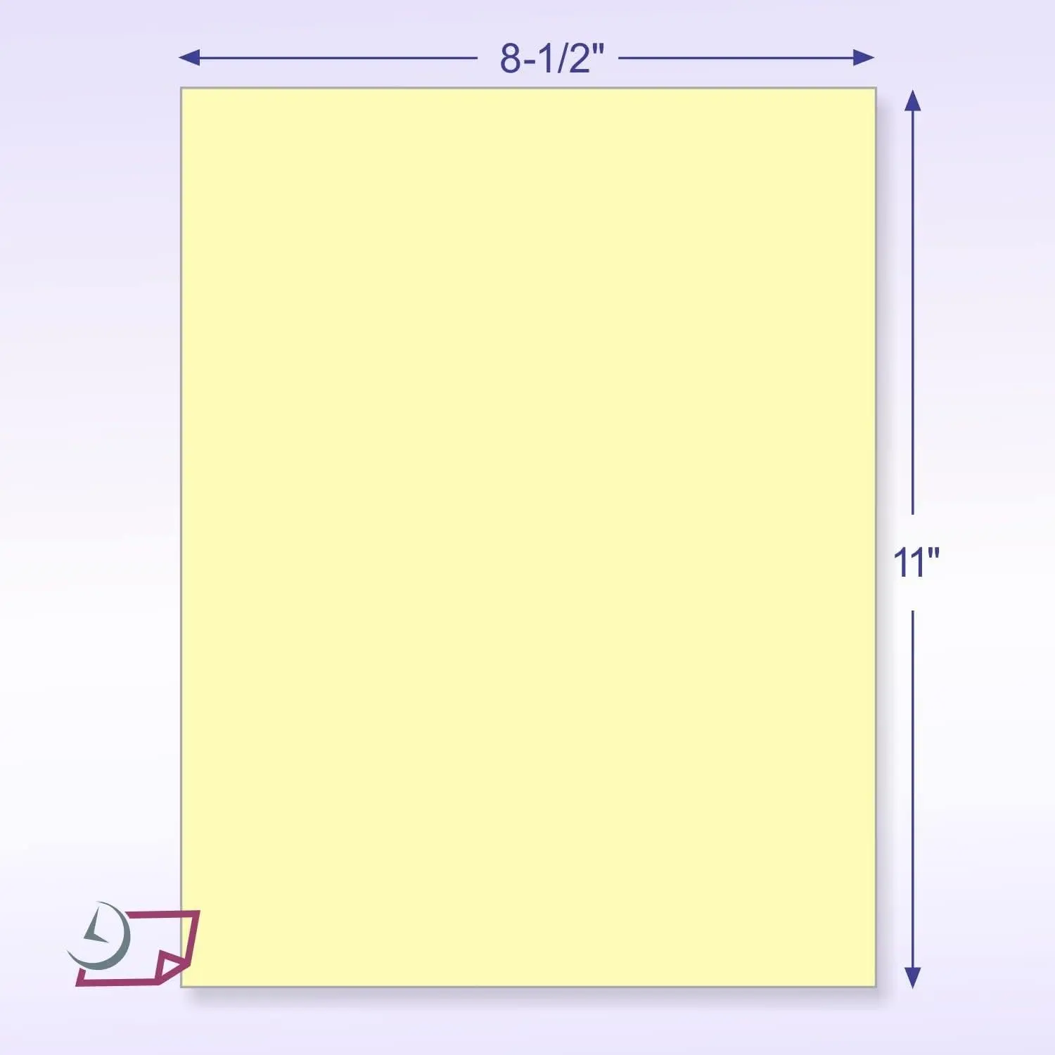 Pack of 500 Sheets 8-1/2" x 11" Letter Size CFB NCR (Carbon-Less) Paper, for Laser or Ink Jet Printer (Yellow CFB)