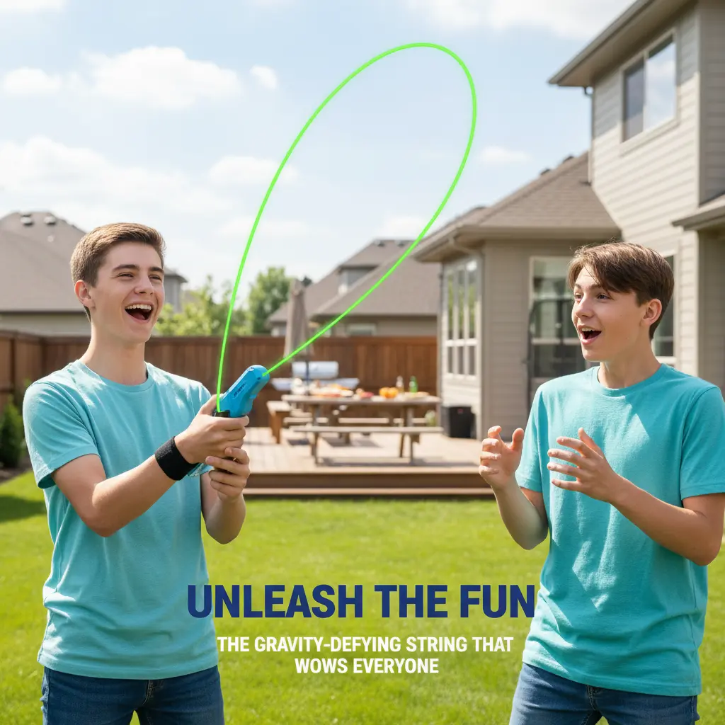 ZipString Aracna String Launcher Toy, Glow-in-the-Dark Retractable Web Shooter, USB-C Recharge Fidget Toy
