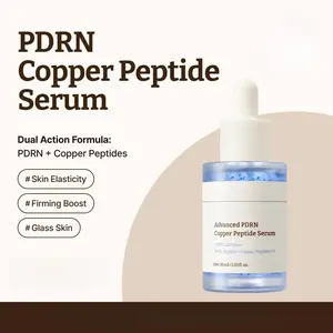 Advanced PDRN Copper Peptide Serum – GHK-Cu with PDRN Serum for Face – Copper Peptides for Firming & Skin Elasticity – with Hyaluronic Acid & Hydrolyzed Collagen Peptides – 1.01 Fl Oz