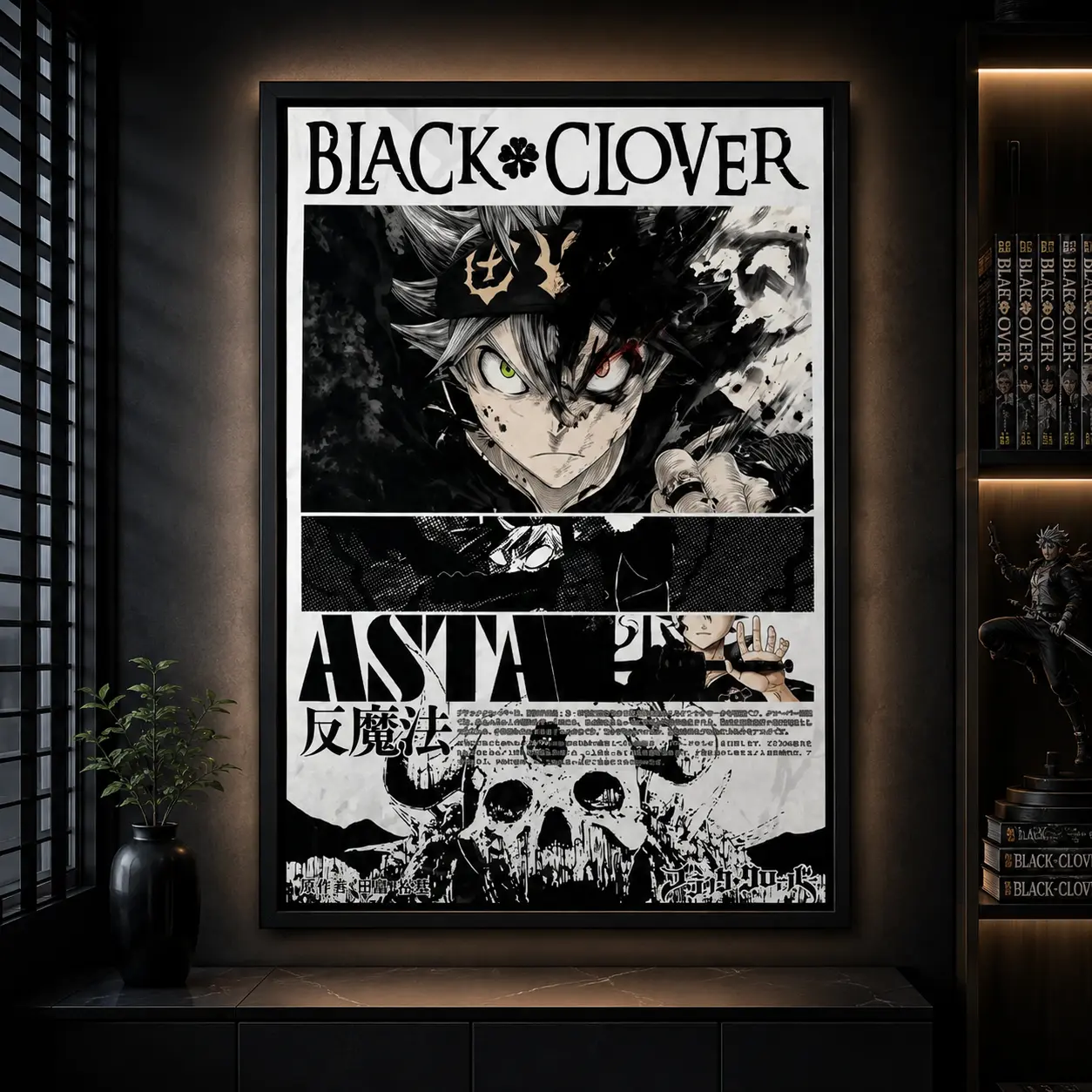 Black Clover Anime Poster - Asta Anime Art Print Anime Gifts - Japanese Wall Decor - Anime Wall PrintCanvas Poster Wall Decor, Room Decorations, Funky Home Decor,anime wall art,bedroom canvas poster, Canvas Wall Art, Manga Poster, Anime Gift