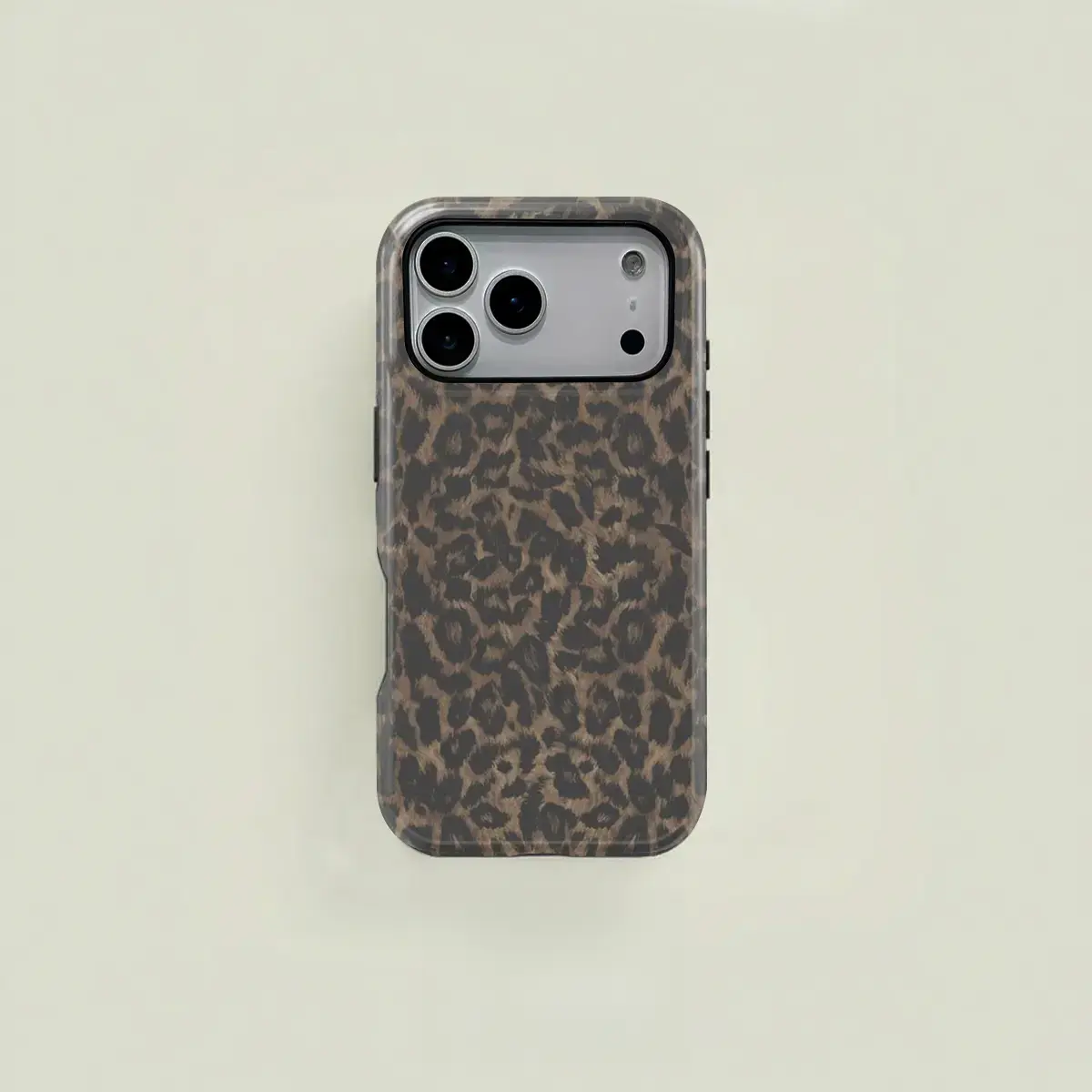 MagSafe Compatible Brown Black Retro Leopard Print 2-in-1 Durable Protective Phone Case, Simple Stylish Trendy Cover, Perfect Birthday Gift Compatible with iPhone 11-17