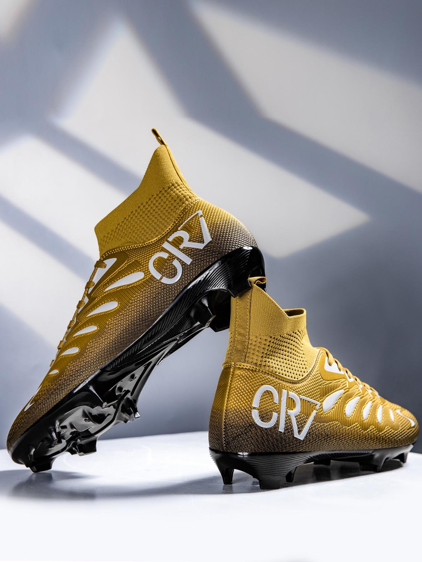 Professional Men's Soccer Shoes Long Studs Ag Fg Outdoor Training Sneakers Breathable Comfort PU Leather Anti-Slip All Seasons Sporty Style