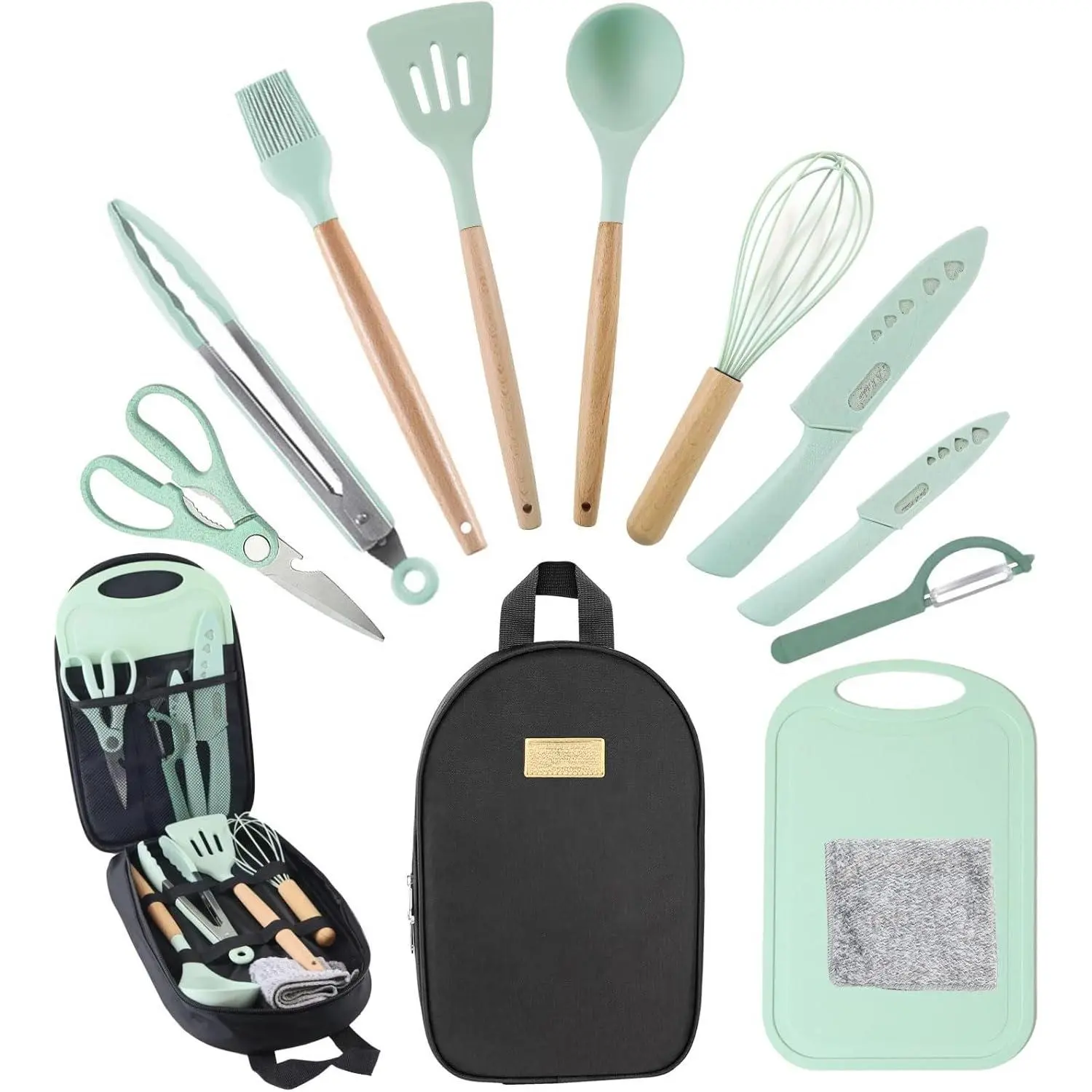 Camping Cooking Utensils Set,  Cookware for Travel BBQ