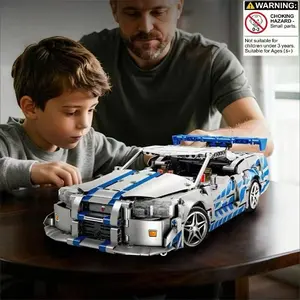 3D Turbo Race Car STEM Building, for 7 8 9 10 11 12 13 14 Year Old Boys Adults Teens Durable ABS Hypercar Model DIY Assembly Toy Simulator Speed Champion Man Cave Decor Birthday Gifts 2026 Hot Sale TikTok Trending Must Haves