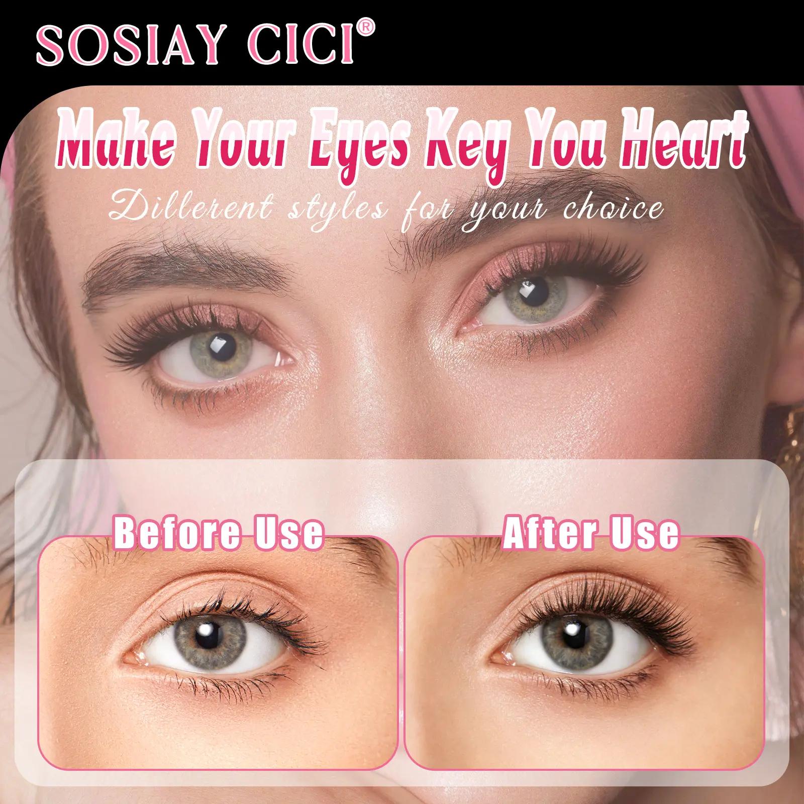SOSIAY CICI 3-Pack DIY Lash Extension Kit, 320PCS 40D D Curl Lash Clusters 9-16mm, All-in-One Lash Set with Bond Seal Remover Tweezers