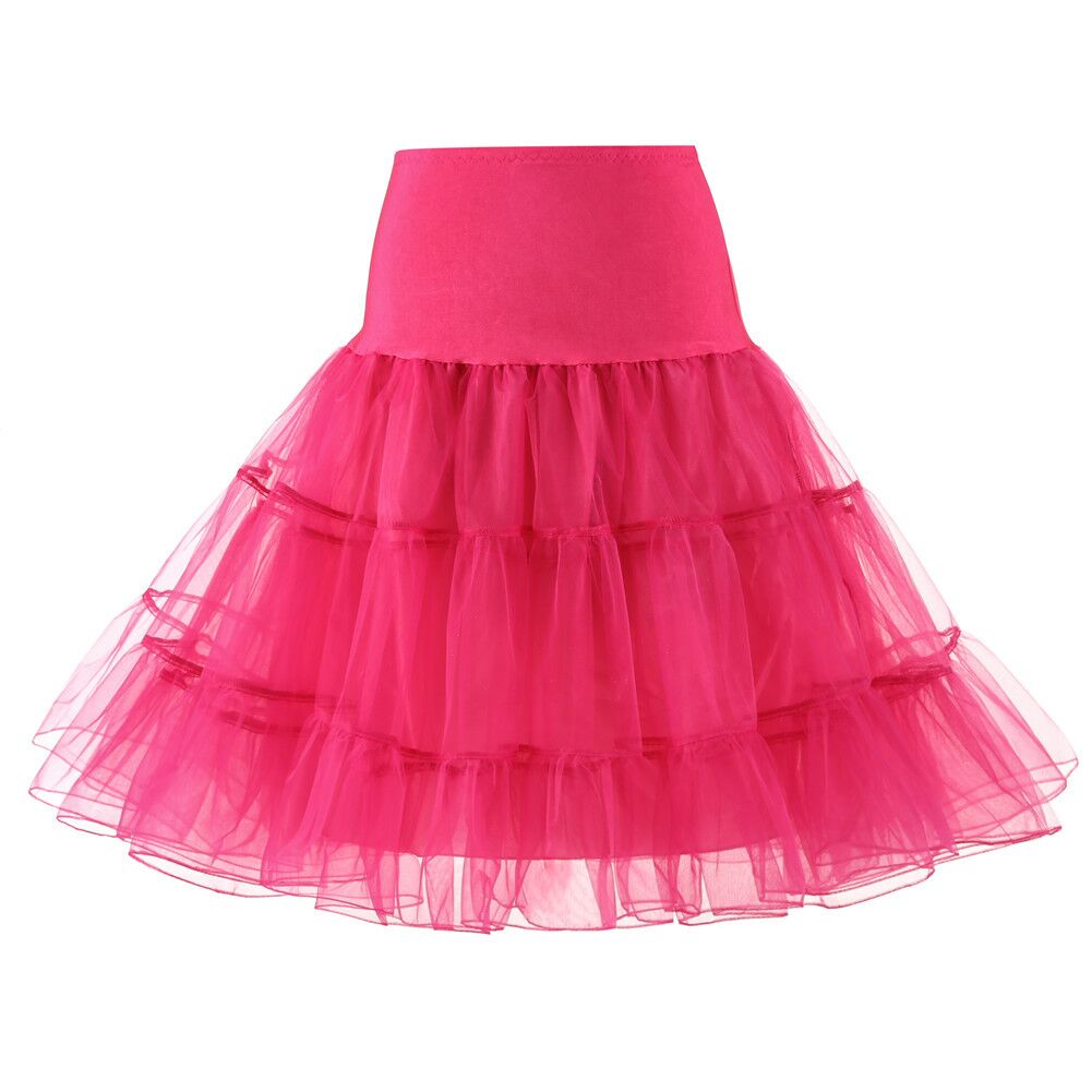 Short Tutu Petticoat Crinoline  50s Swing Vintage Tutu 26" Retro Underskirt Petticoat Fancy Net Rockabilly