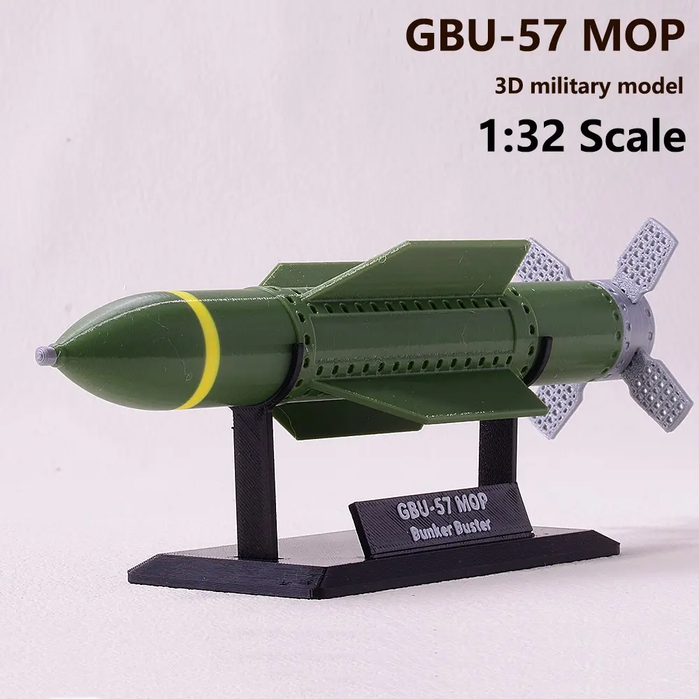 1:32 Scale Gbu-57 Ground Penetrating Missile Model, DIY Assembly Kit with Display Base, Military Desk Decor, Collectible Gift