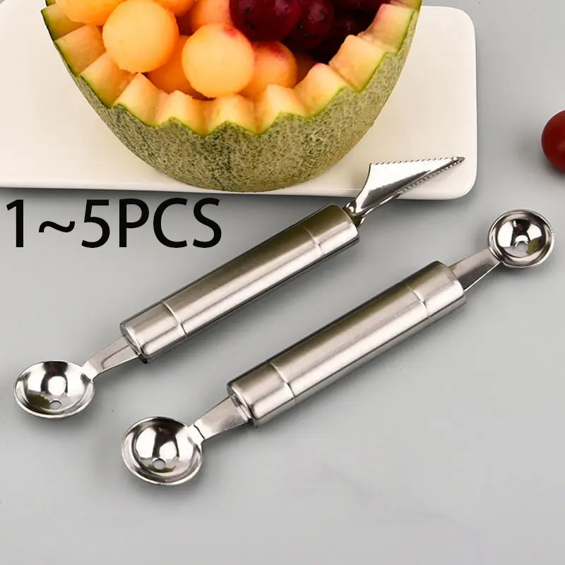 Stainless Steel Fruit Ball Cutter Spoon and Carving Knife, cutting tool, Watermelon Carving Tool, Fruit Sculpting Utensil, Kitchen Gadgets