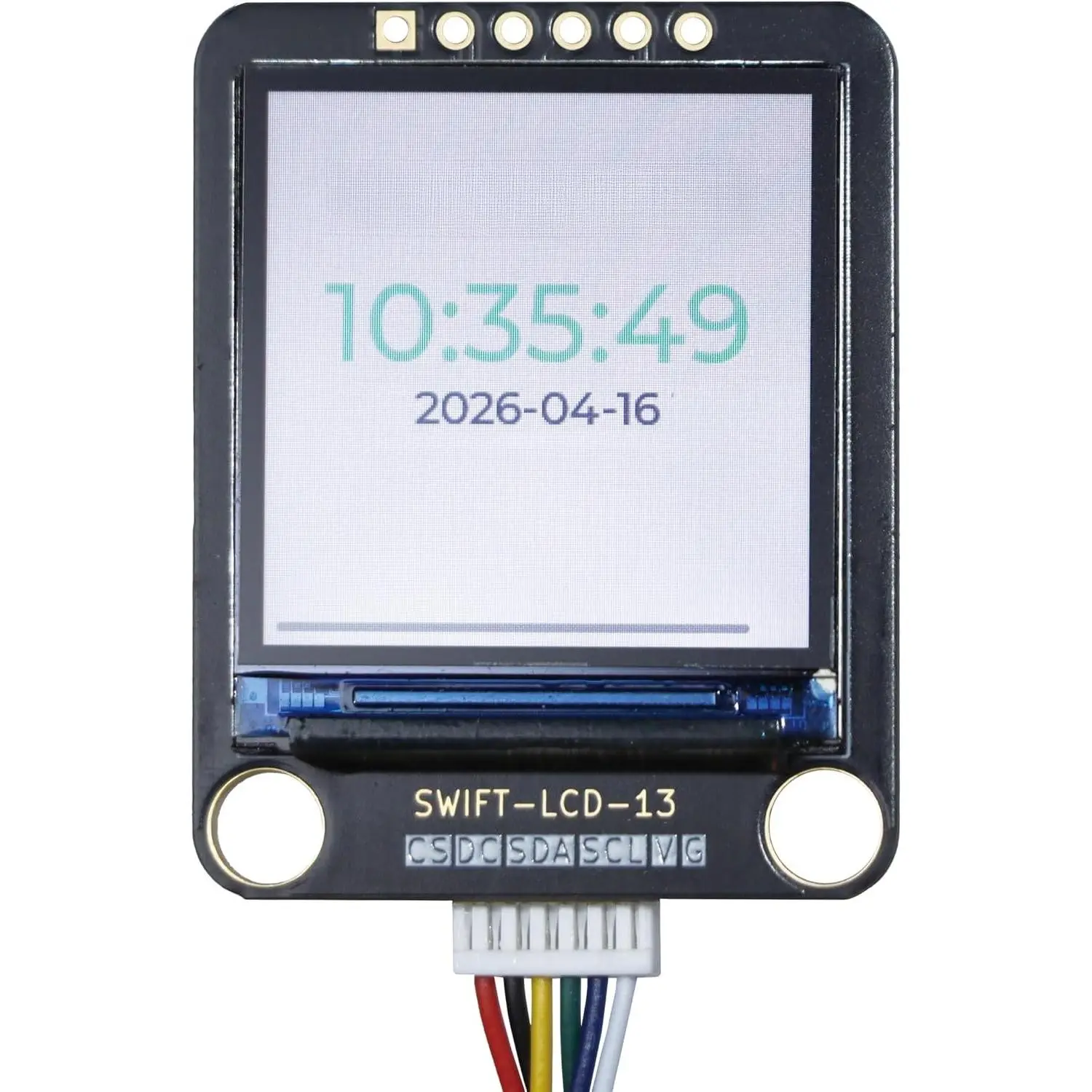 1.3 Inch LCD Display Module, 240x240 Full Color TFT IPS Screen, ST7789 Driver 4-Wire SPI Interface, 3.3V-5V Compatible, for Embedded HMI,  Device & DIY Projects