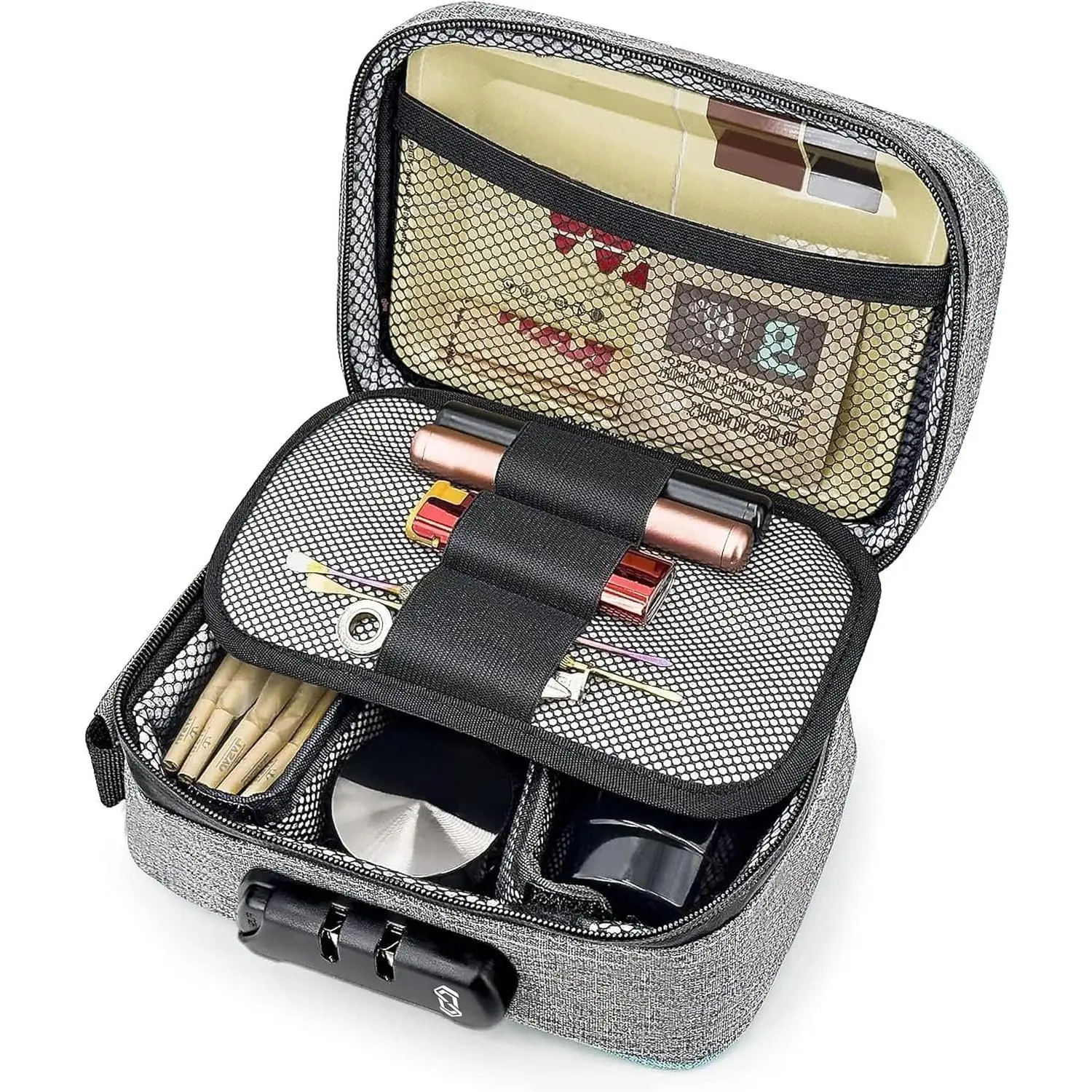 Smell Proof Bag with Combination Lock, Odorless Medicine Storage Lock Box & File Organizer Case Container, Great Gift for FriendGift