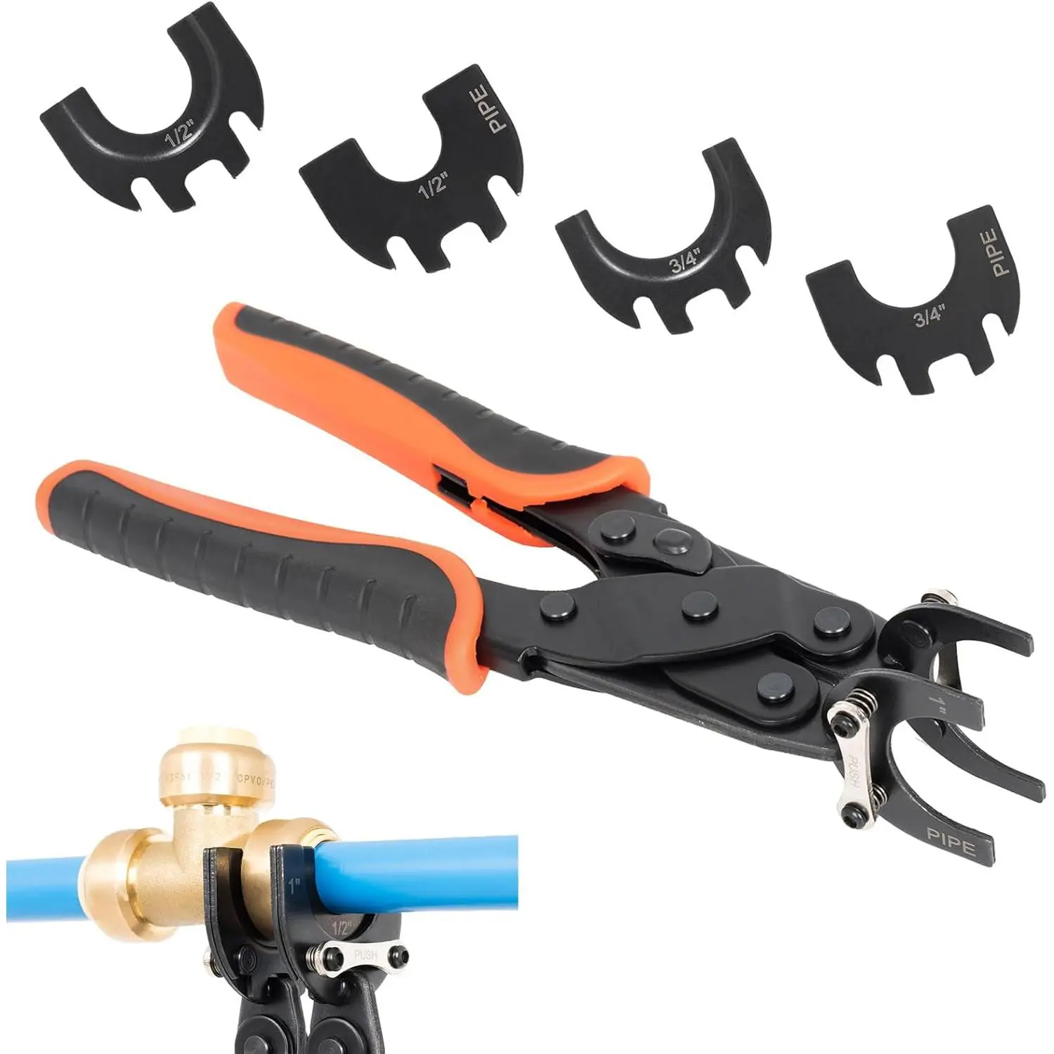 Push to Connect Removal Tool Disconnect Tongs for 1/2", 3/4", 1" Push Fitting Pex Removal Tool Improved Version