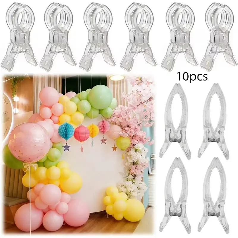 10 Transparent Plastic Spring Clips, Durable High Load Capacity Multi-Functional Clamps, Party Decor, Craft, Woodworking, Photography