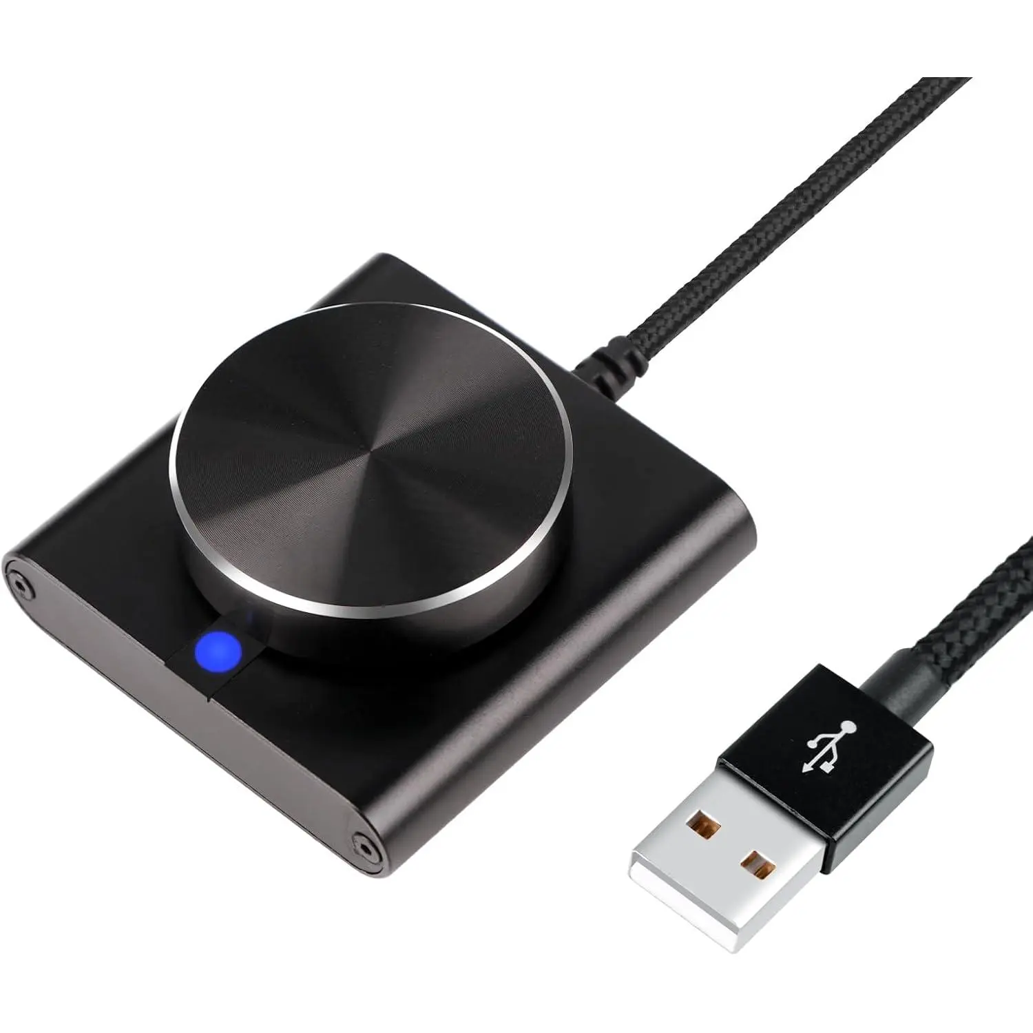 USB Volume Control Knob for PC: External Media Adjustment Controller - Metal Shell Computer Audio Adjuster Controls Support Win7/8/10/XP/Mac/Vista/Android/iOS