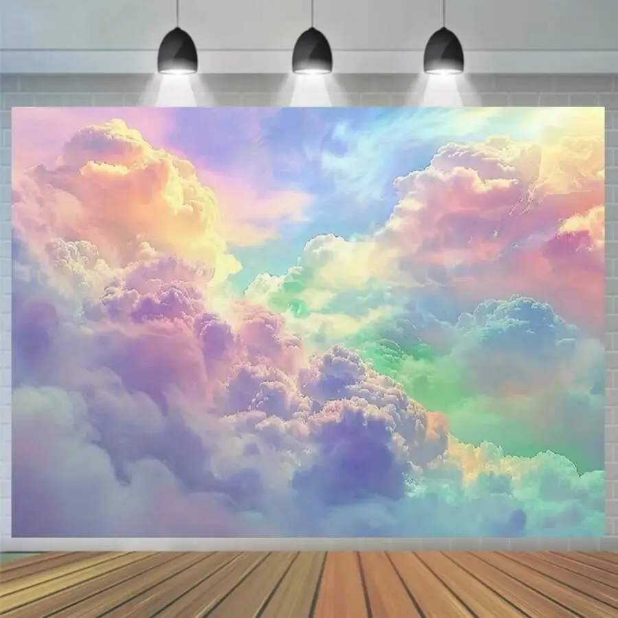 Dreamy Cloud Sky Fantasy Backdrop Perfect For Birthday Parties & Showers