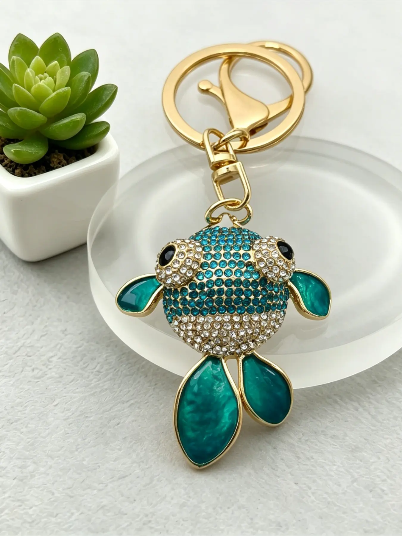 1PC Cute Cartoon Key Ring Lovely Goldfish Pendant Keychain Portable Charm for Bag and Key Friends Gift