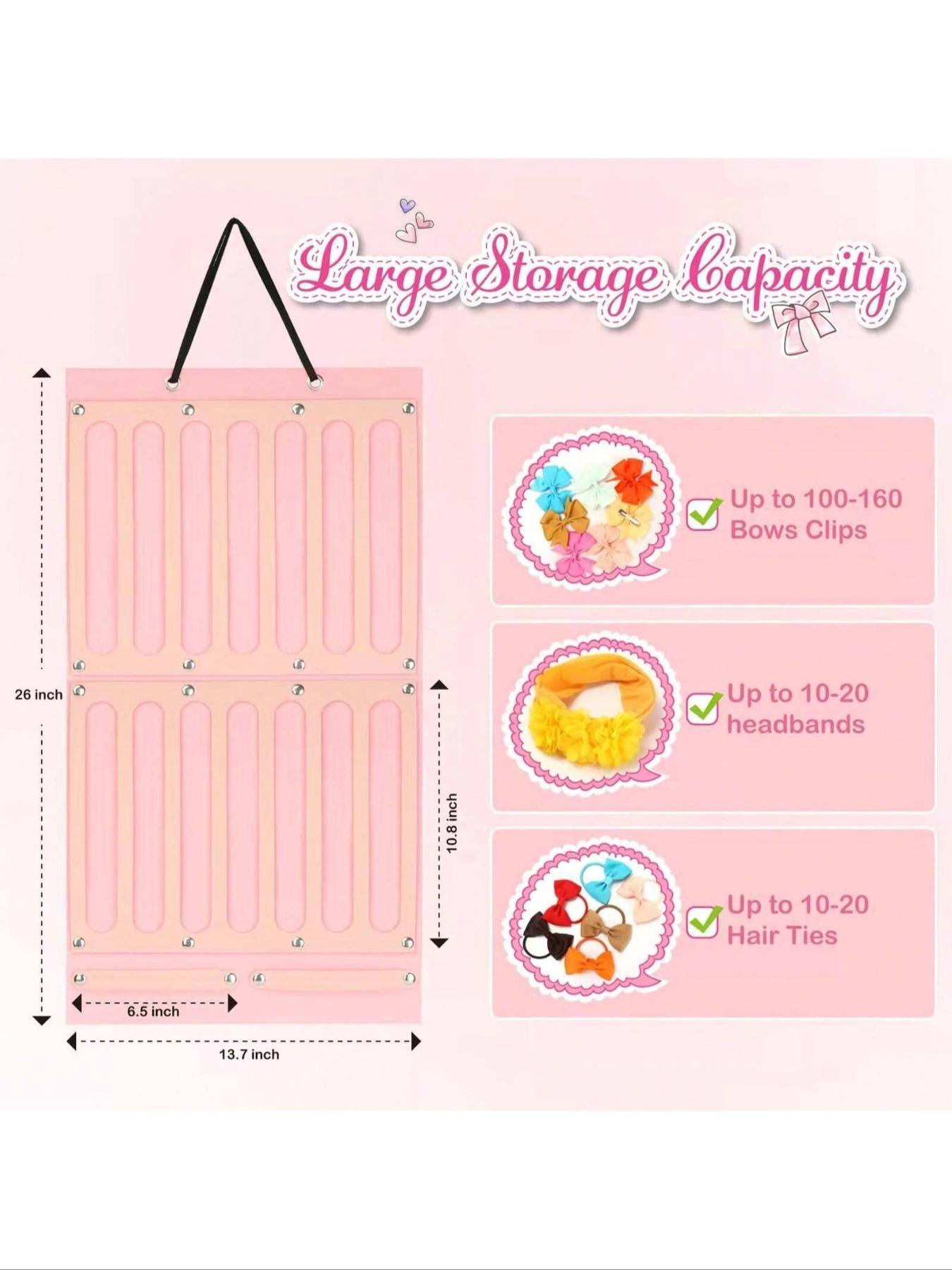 Bowknot Design Hair Clip Storage Rack, Cute Hair Accessories Display Rack, Wall Mounted Hair Clip Storage Rack for Baby Room Decor