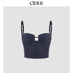 Cider [size 2-10] Tweed Zipper Crop Cami Top SummerFinds