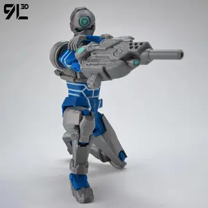 9L3D Lucky13 Dummy13 Animated Tech Suit Action Figure 3D Printed Multi-Jointed Doll Anime Desktop Collectible Toy Gift Model 13