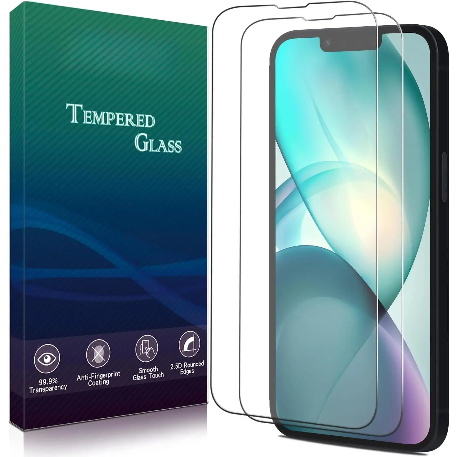 2 Pack Screen Protector Designed for  14 Tempered Glass Flim 6.1-Inch, 9H Hardness, Anti-Scratch, Bubble Free, Easy to Install, Case Friendly