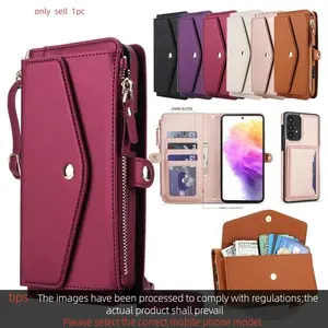 2 in 1 Zipper Wallet Protective Case for Samsung Galaxy A57 A37 A17 A56 A36 A73 A72 A14 A35 A55 A54 A53 A52 A16 A15 A13 4G 5G Leather Phone Cover Accessories