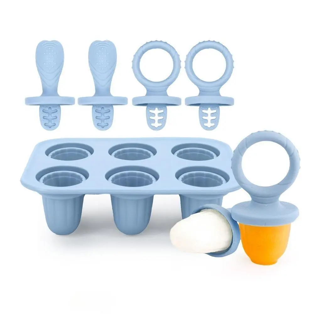 Reusable Food Grade Silicone Popsicle Molds with Handles - Summer DIY Frozen Treat Essential, Easy Release Ice Pop & Breastmilk Freezer Molds for Homemade Cold Snacks
