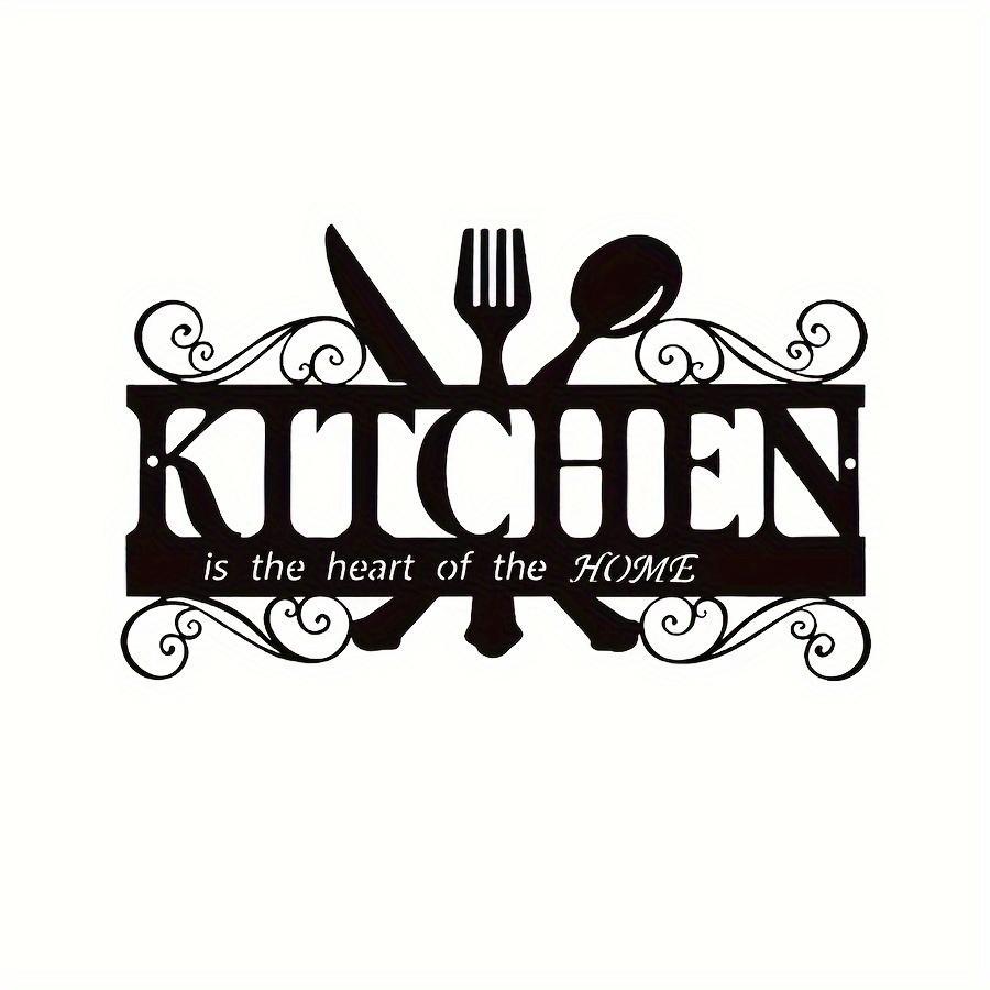 Kitchen Themed Wall Art, Metal Hanging Sign, Easy Installation, Indoor Outdoor Decoration, Home Kitchen Dining Room Decor