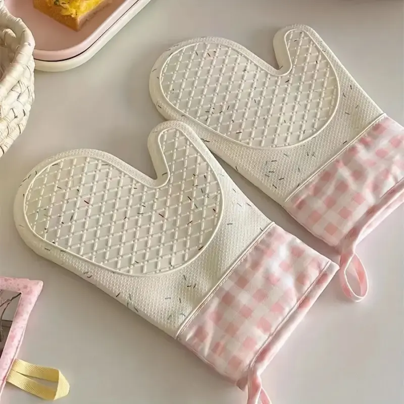 Silicone Kitchen Gloves, Non-Slip Lightweight Reusable Heat Resistant Easy Clean, Multi-Purpose Cooking & Cleaning Glove