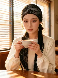 Lightweight Hollow Out Hijab Hat, Soft Comfortable Breathable Jersey Hijabs, Adjustable Elastic Design, Ideal for Summer Daily Wear