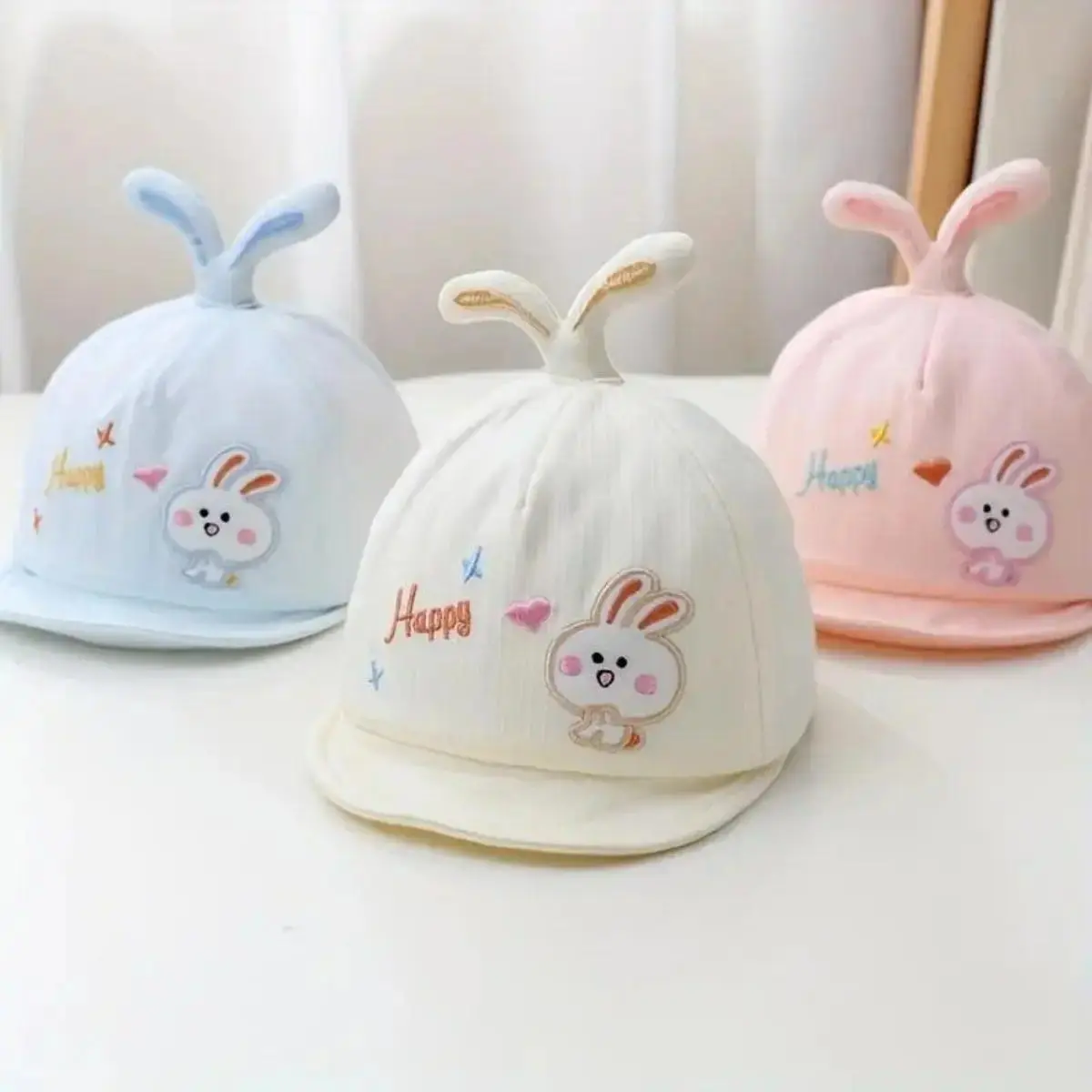 Unisex Summer Baseball Cap, Breathable Cotton Hat with Embroidered Bunny Design, Lightweight Adjustable Sun Protection Cap, Soft Comfortable Casual Headwear for Daily Wear, Outdoor Activities, Travel & Gifts tiktokshopbacktoschool