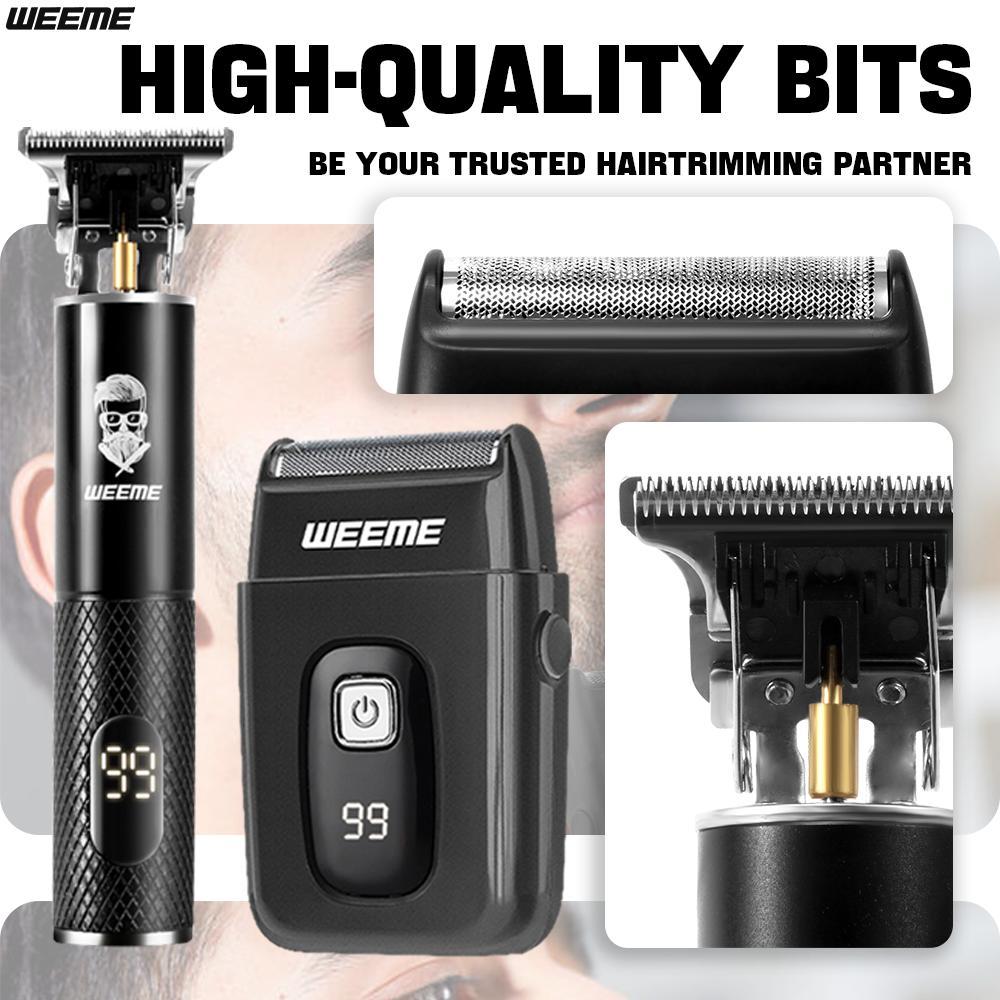 WEEME USB Rechargeable Hair Trimmer Kit, 1 Set Electric Hair Clipper with Accessories, Professional Beauty & Personal Care Product, Cordless Barber Trimmer, Usb Fade Clipper