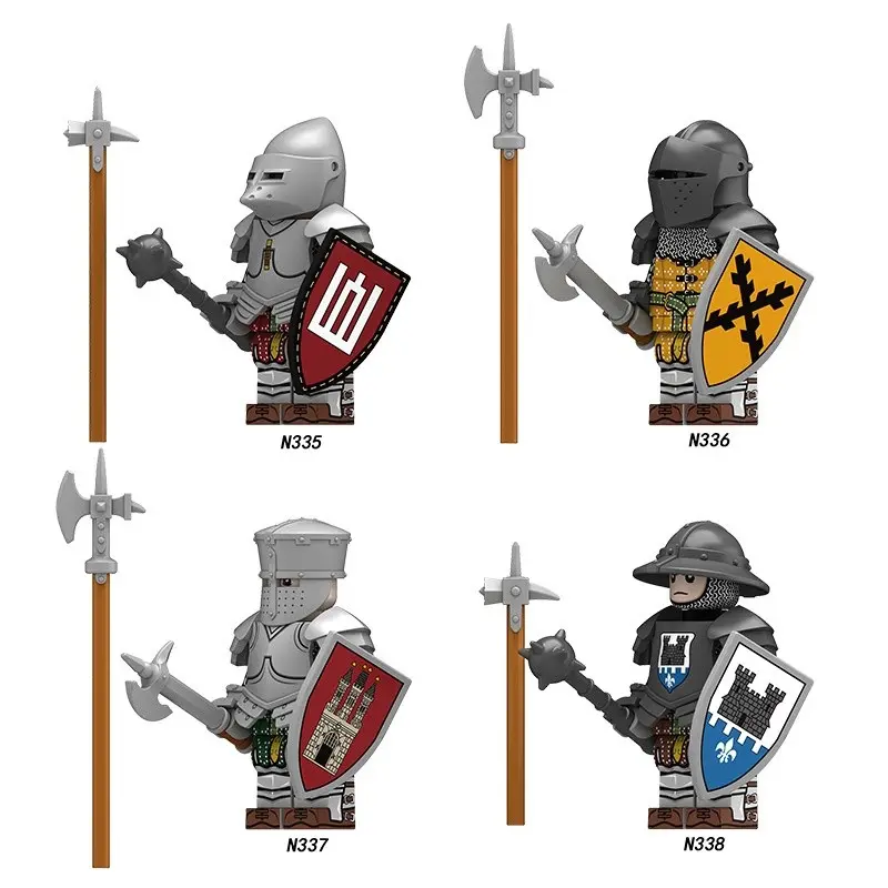 N335-338 Four-Sided Printed Bagged Figurines, Assemble Block Figurines, No Ca Prop 65 Re, No Ca Prop 65 Ca, Ideal for Collectors