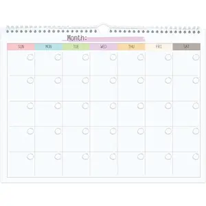 Undated Blank Monthly Weekly Wall Calendar Planner Note Pad, 14.5" x 11.5" for Home Office Organization