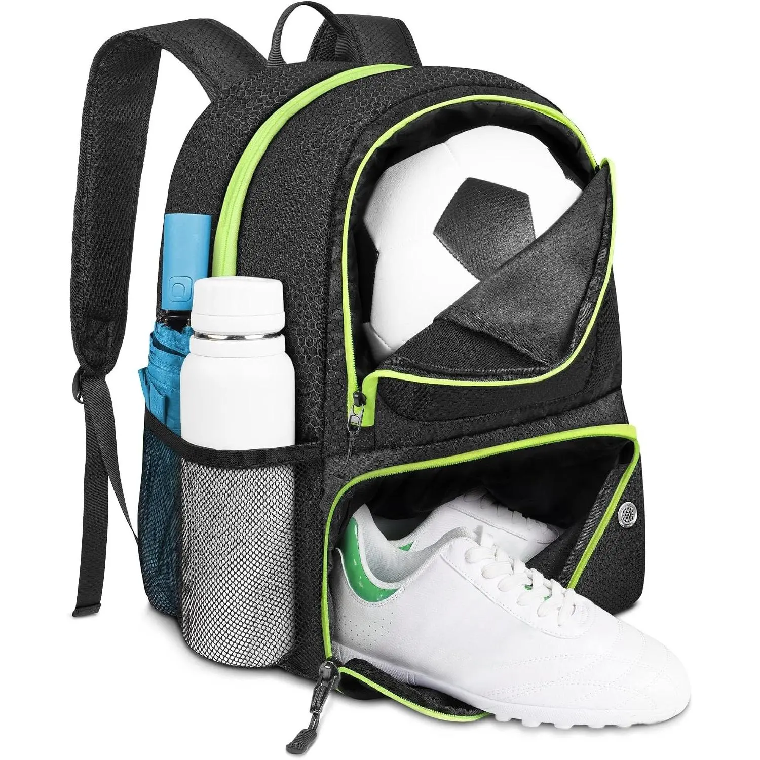 Soccer Backpack,Soccer Bag with Ball Holder, Water resistant Sport Equipment Bags Fit Basketball Volleyball Football