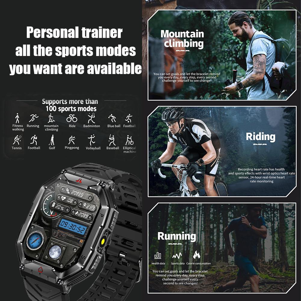 Multifunctional Smart Watch, Fashion Digital Watch with Heart Rate Monitoring and Sleep Tracking, Sports Watch for Women & Men, Wearable