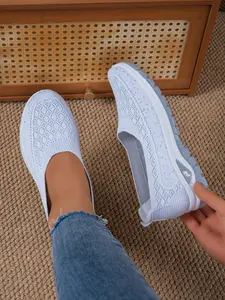 New Summer Breathable Mesh Slip-On Shoes for Women Comfortable Walking Sneakers