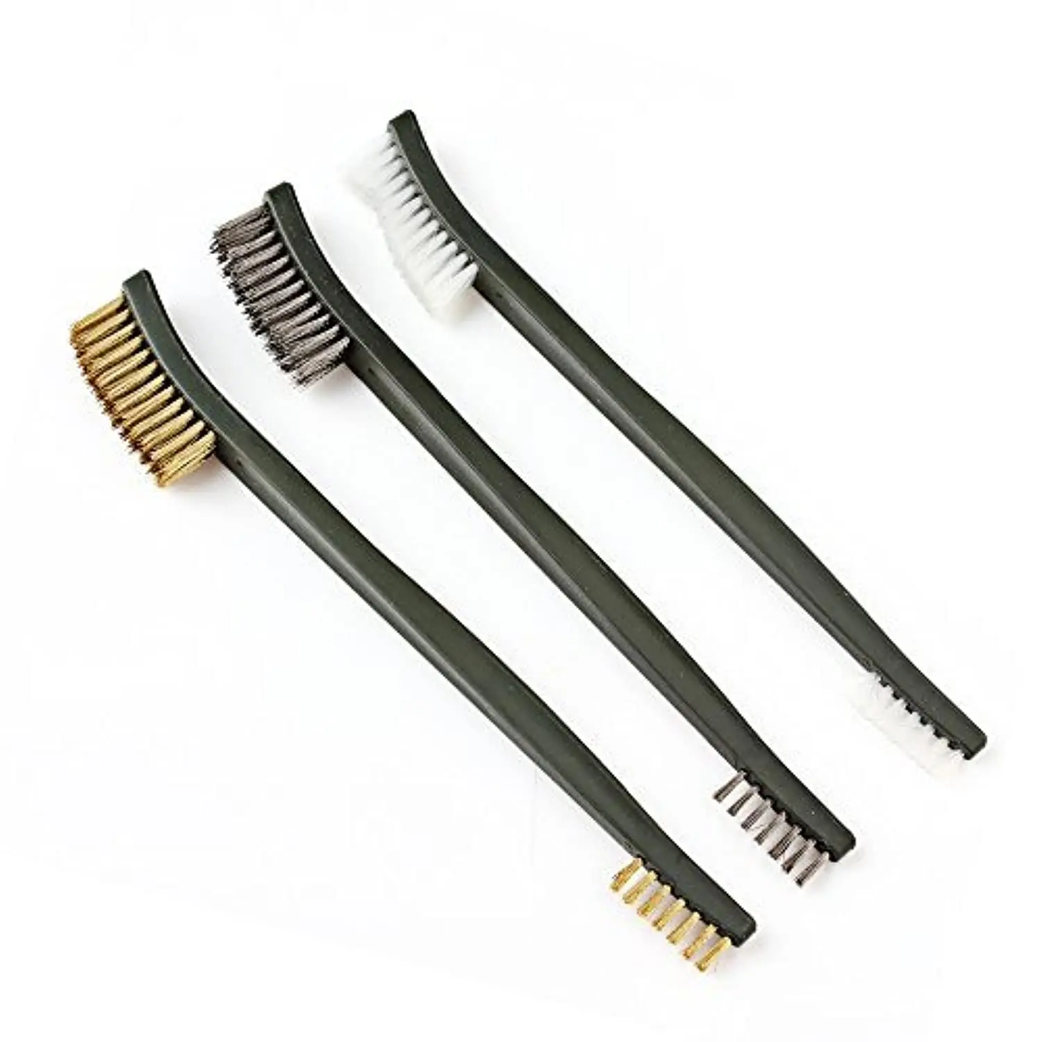 Mini Wire Brush Set, Paint and Dirt Remover, Cleaning Welding Slag and Rust, Handy Steel / Nylon / Brass Brush Suitable  Cleaning Paint / Dirt (3)