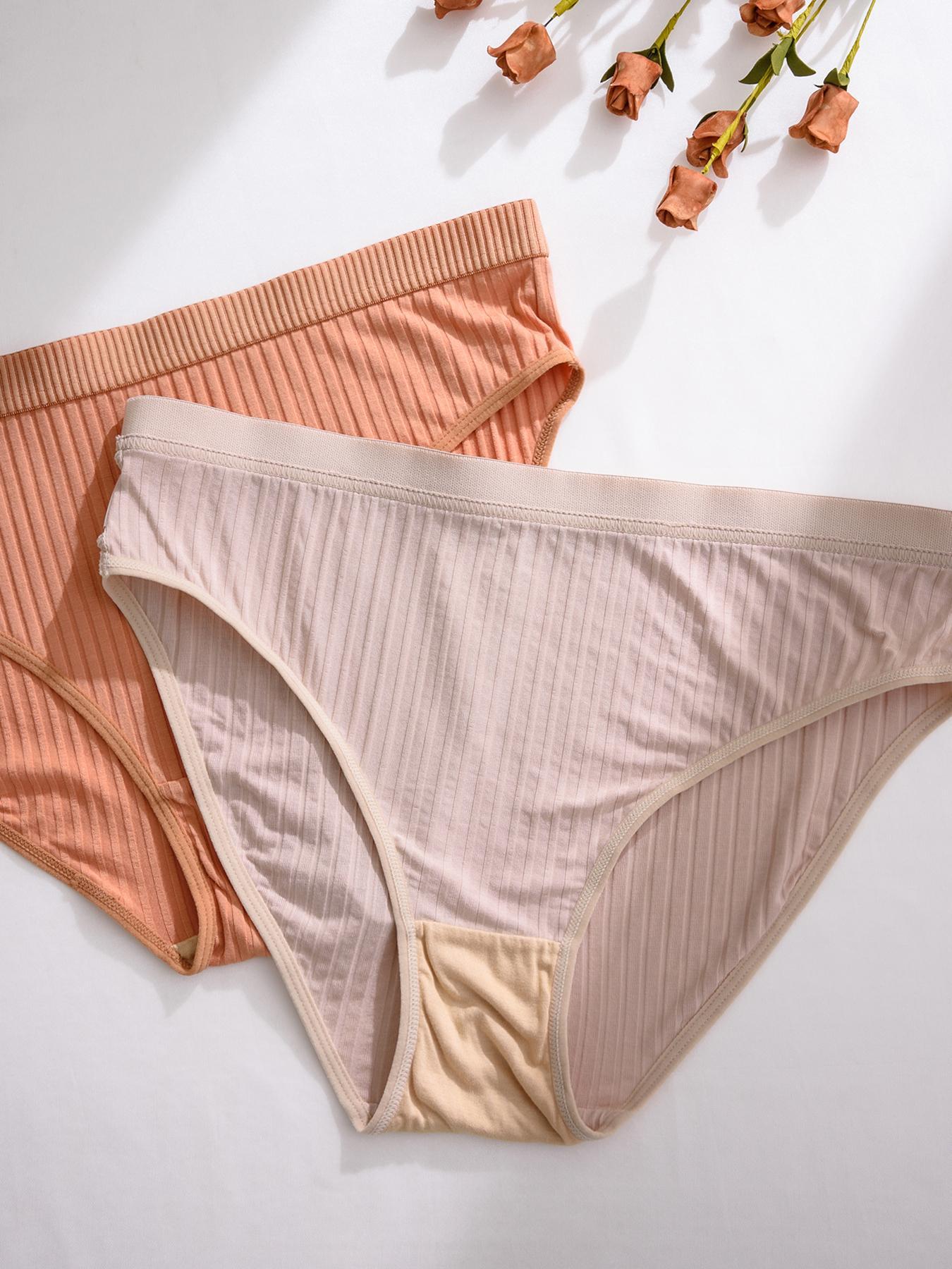 [Plus Size] Solid Color Briefs, Soft Comfy Breathable Panty for Daily Wear, Women's Underwear for All Seasons, Casual Soft Panties