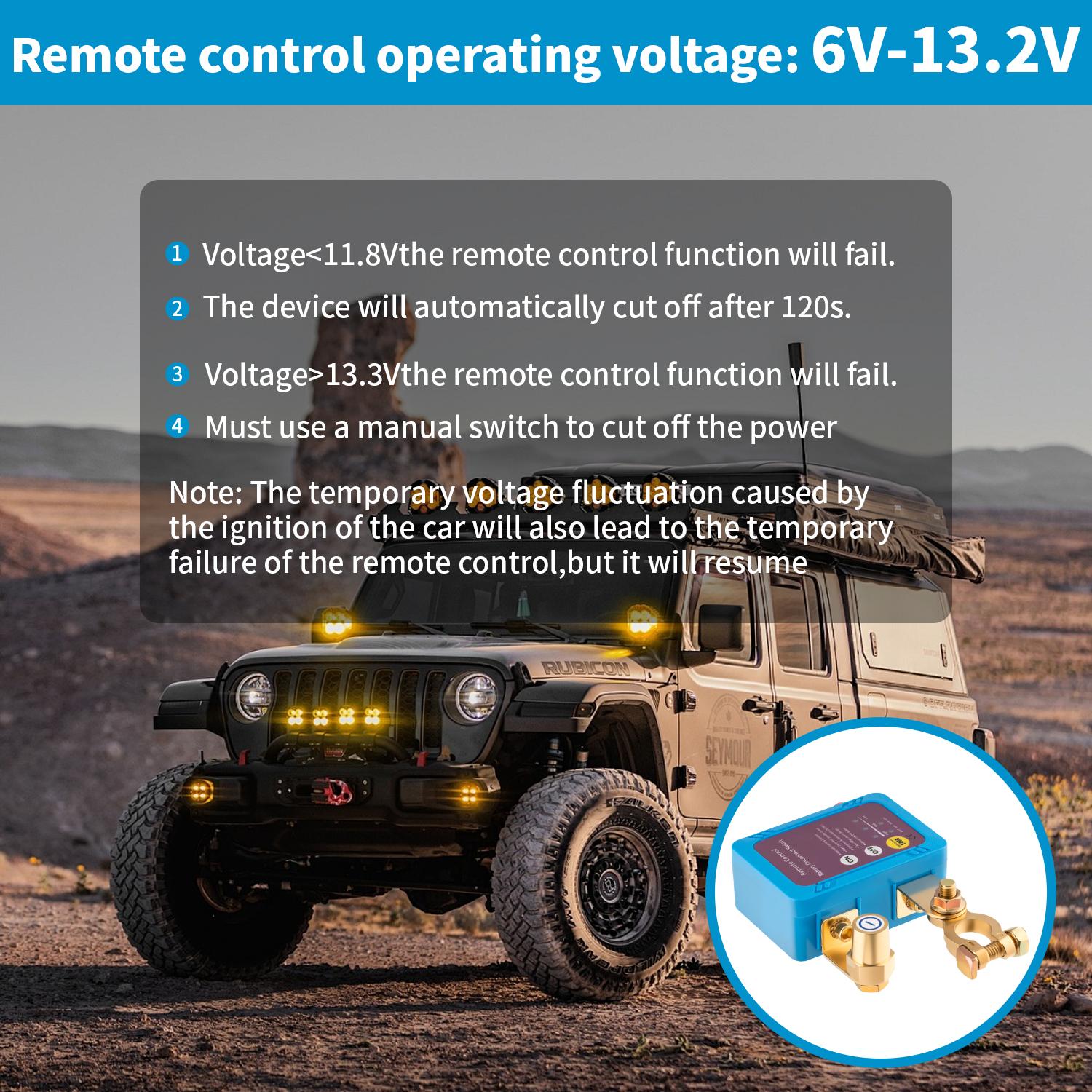 Remote Battery Disconnect Switch 12v, 240A, Upgrade Smart Voltage Car Kill Switch Anti-Theft, Prevent Battery Drain, Remote Battery Kill Switch for Car, Truck, RV (Flat Installation)