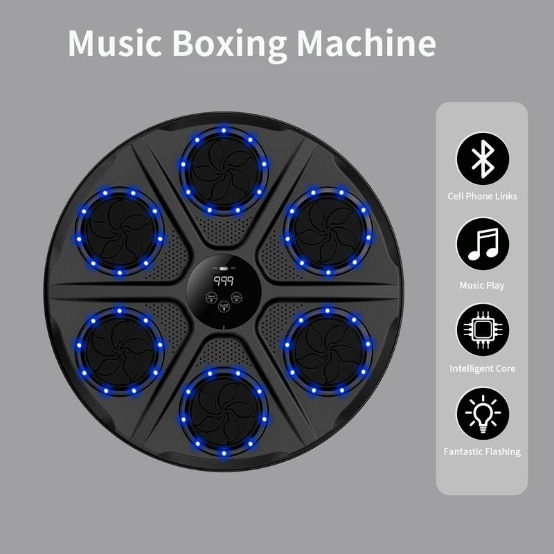 Music Boxing Six-Target Training Machine with Gloves - Wall Mount Fun Fitness for Kids,Music Boxing Machine，Boxing， Wall Mount Boxing Machine - Smart Fun Fitness Gear for All Ages,Interactive Boxing Trainer - Enhance Workout Fun with Free Boxing Gloves
