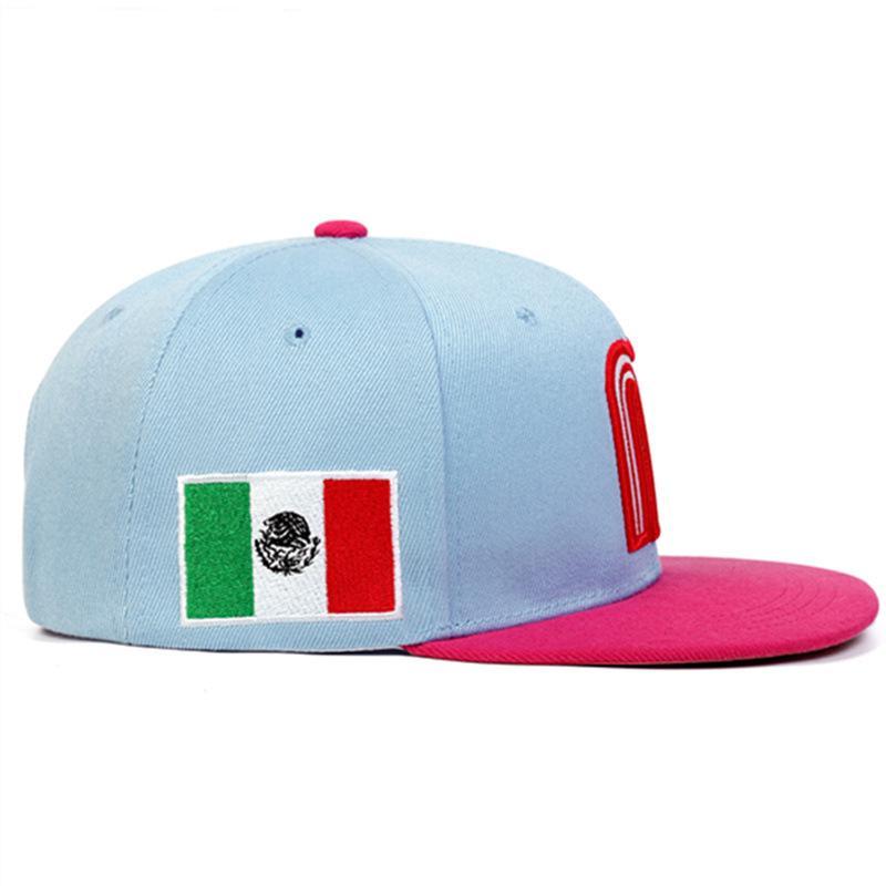 2026 Breathable Adjustable Baseball Cap, Unisex Mexico Flag Letter M Flat-Brimmed Cap, Casual Hip-Hop Street Style Dad Hats, Lightweight Design, for Sports, Travel and Daily Wear, Suitable for All Seasons