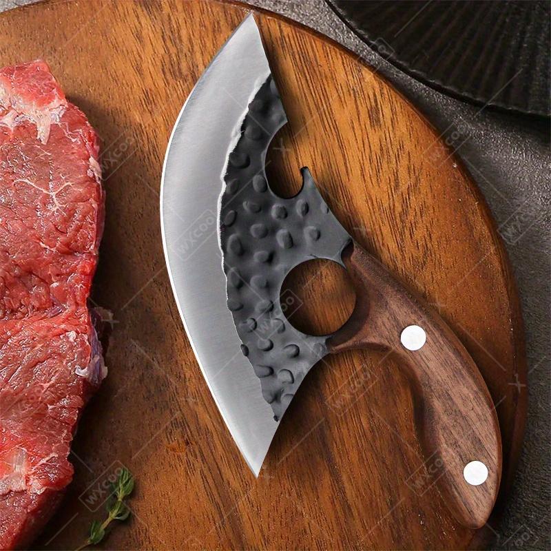 Killing Fish Knife Hand Forged Boning Knife Multi-purpose Cheese Knife Mongolian Handhandle Meat Knife Camping Barbecue Portable Partition Knife Cutting Meat, Vegetables and Paring Knife