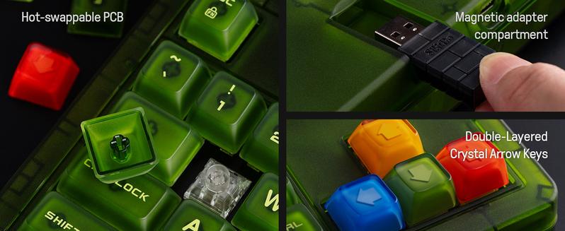 8BitDo Retro 87 Mechanical Keyboard with RGB Backlight, Bluetooth/2.4G/USB-C Hot Swappable Wireless Gaming Keyboard for Windows and Android - Xbox Edition (Officially Licensed)