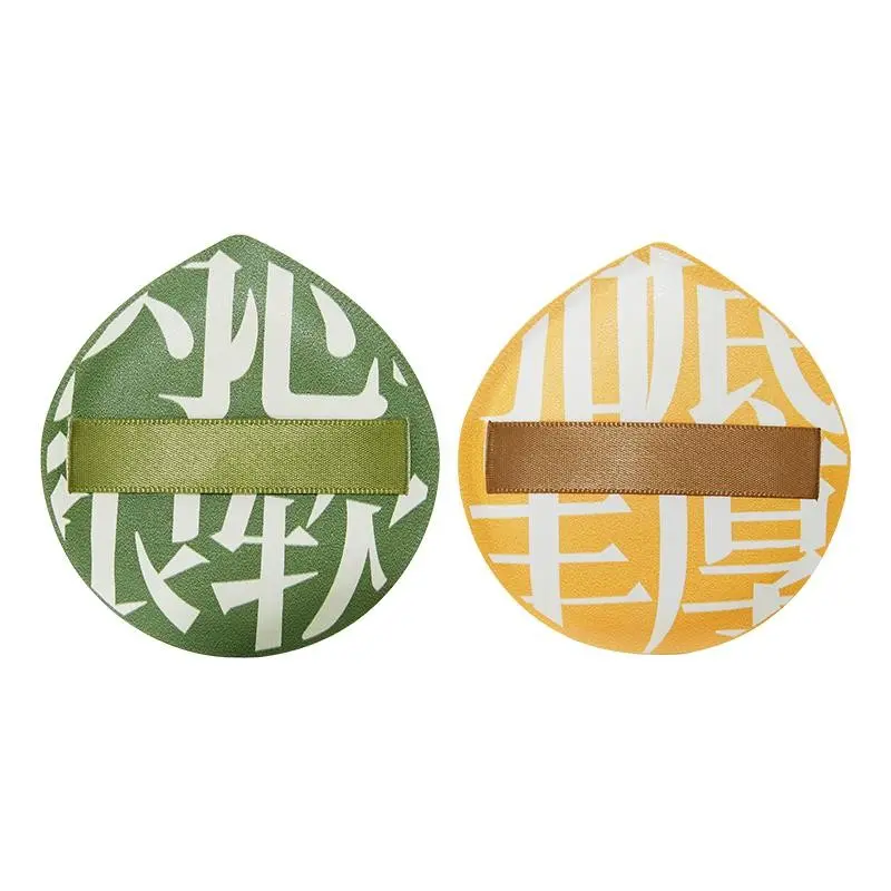 Candy Makeup Puff 2pcs, Wet & Dry Dual Use, Soft Elastic Beauty Sponge, Foundation Powder Puff, Liquid Cream Cosmetic Applicator