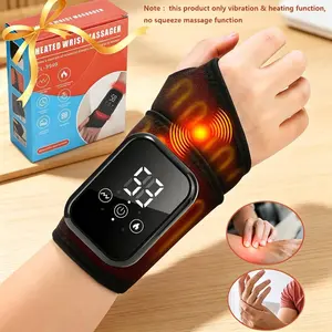1 Pair Ergonomic Wrist Massager Brace, Adjustable Strap, LED Touch Control, Heating Therapy, for Carpal Tunnel, Arthritis, Wrist Pain Relief